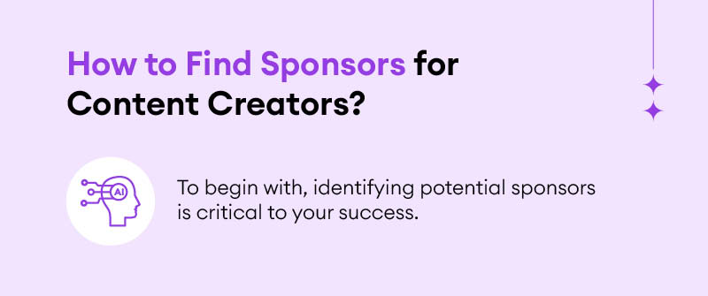 To begin with, identifying potential sponsors is critical to your success.